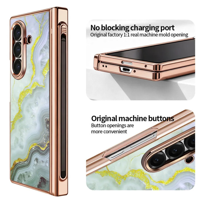 Coque Z Fold 8 Ultra effet marbre anti-espion