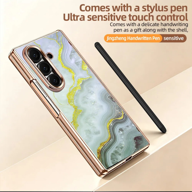 Coque Z Fold 8 Ultra effet marbre anti-espion