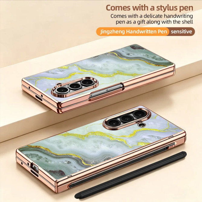 Coque Z Fold 8 Ultra effet marbre anti-espion