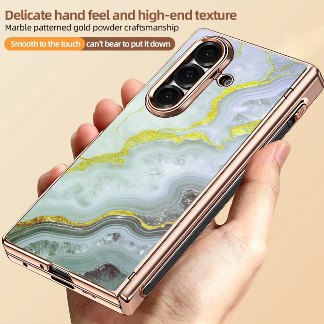 Coque Z Fold 8 Ultra effet marbre anti-espion
