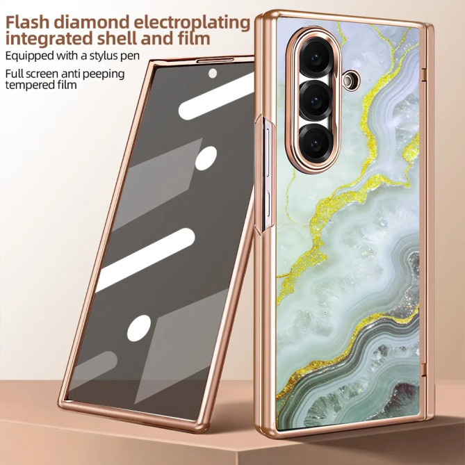 Coque Z Fold 8 Ultra effet marbre anti-espion