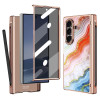 Coque Z Fold 8 Ultra marbre orange anti-espion
