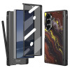 Coque Z Fold 8 Ultra marbre noir doré anti-espion