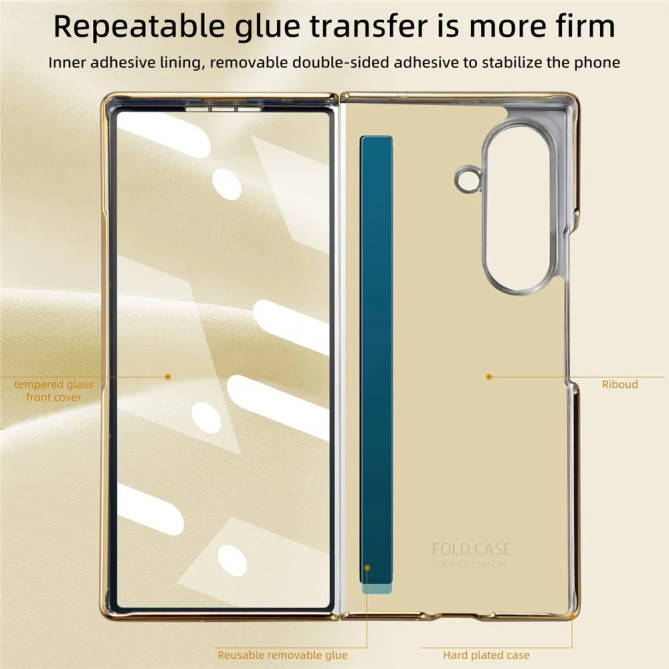 Coque Z Fold 8 Ultra effet cuir vieilli anti-glisse