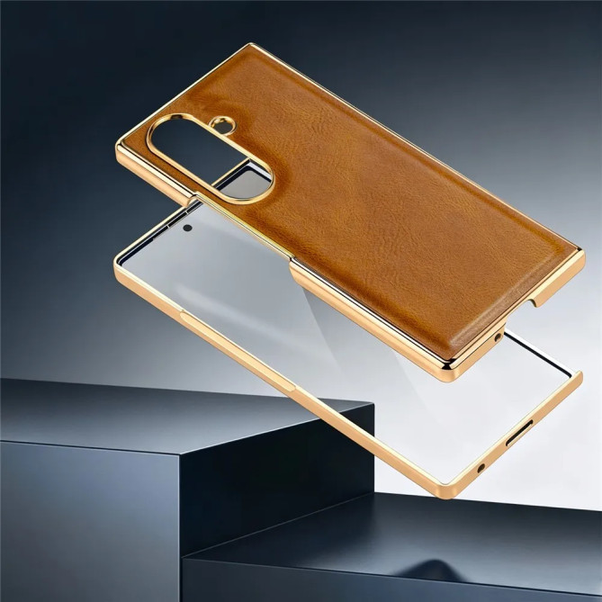 Coque Z Fold 8 Ultra effet cuir vieilli anti-glisse