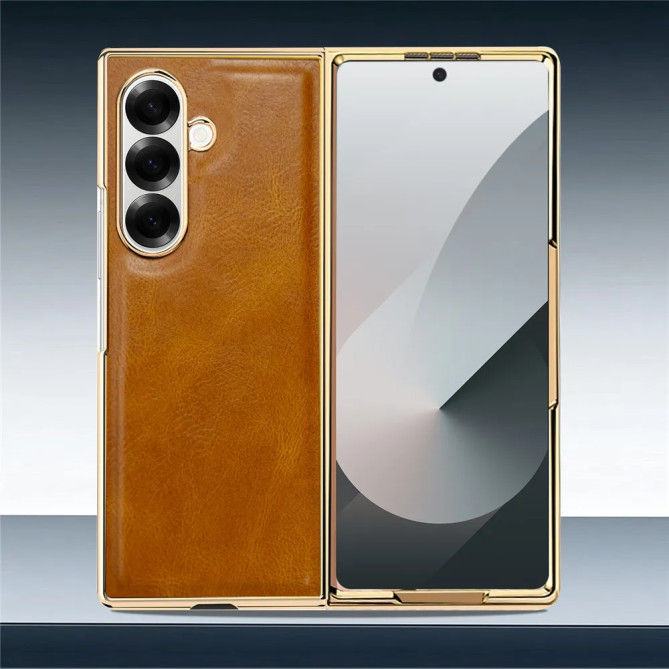Coque Z Fold 8 Ultra effet cuir vieilli anti-glisse