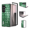 Coque Z Fold 8 Ultra cuir véritable motif crocodile