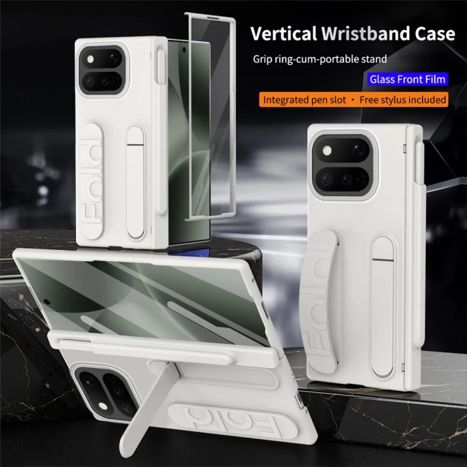 Coque Pixel 11 Pro Fold Verre Trempé Stylet Béquille