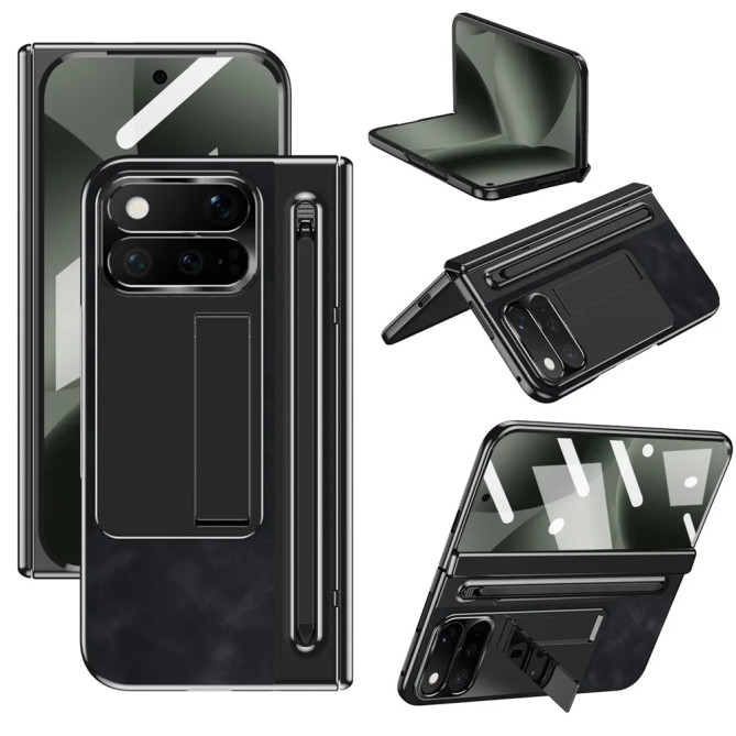 Coque Google Pixel 11 Pro Fold Style Cuir Stylet Béquille