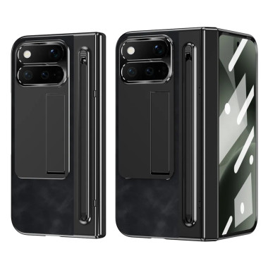 Coque Google Pixel 11 Pro Fold Style Cuir Stylet Béquille