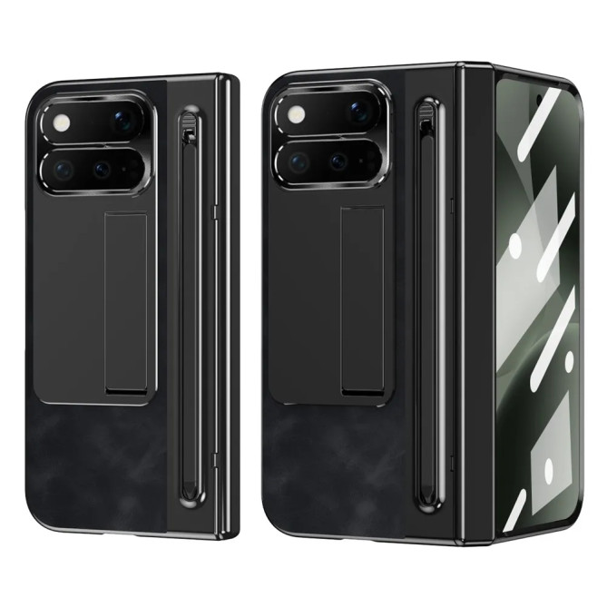 Coque Google Pixel 11 Pro Fold Style Cuir Stylet Béquille