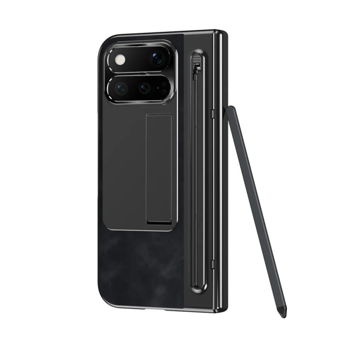 Coque Google Pixel 11 Pro Fold Style Cuir Stylet Béquille