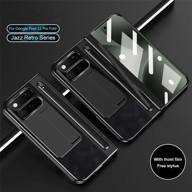 Coque Google Pixel 11 Pro Fold Style Cuir Stylet Béquille