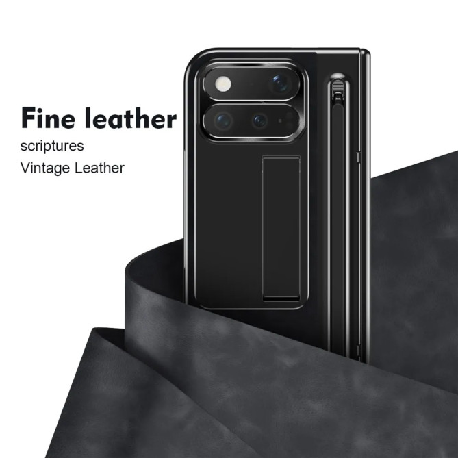 Coque Google Pixel 11 Pro Fold Style Cuir Stylet Béquille