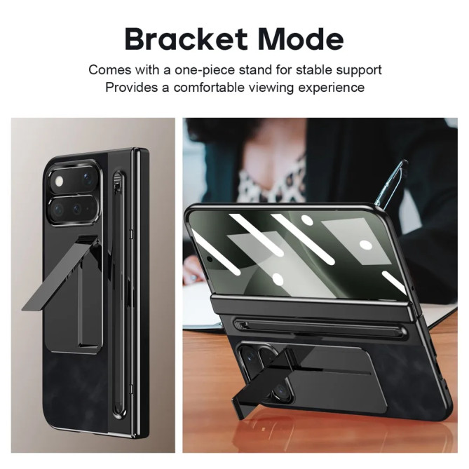 Coque Google Pixel 11 Pro Fold Style Cuir Stylet Béquille
