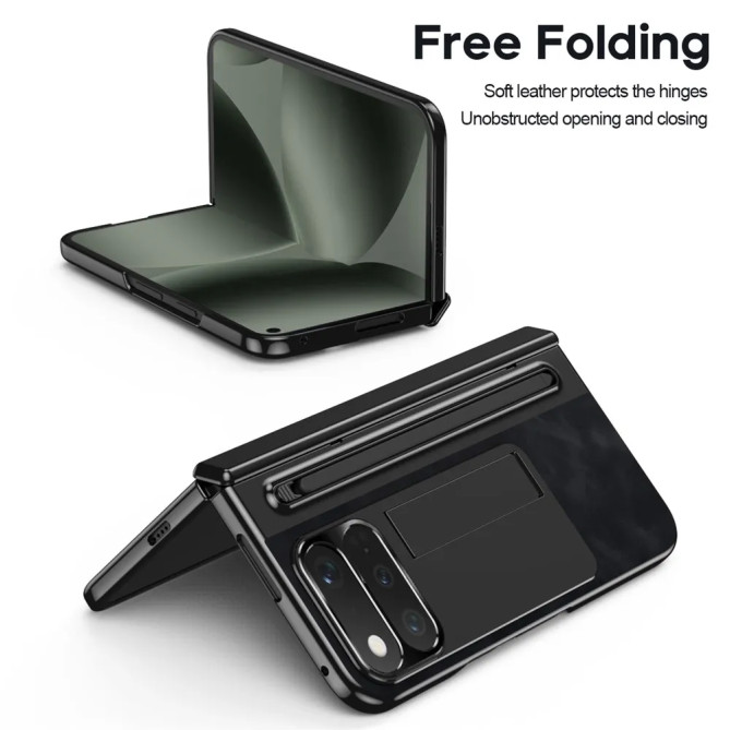 Coque Google Pixel 11 Pro Fold Style Cuir Stylet Béquille