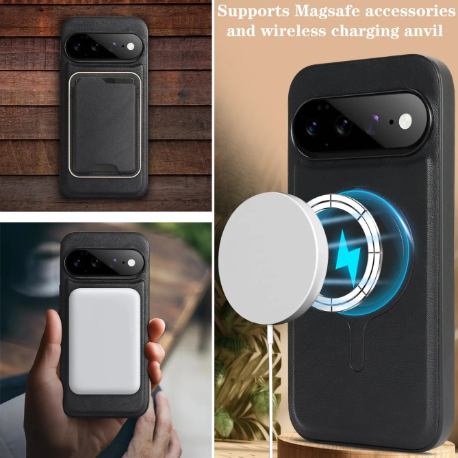 Coque Google Pixel 11 Pro XL Porte-Cartes Magnétique N52