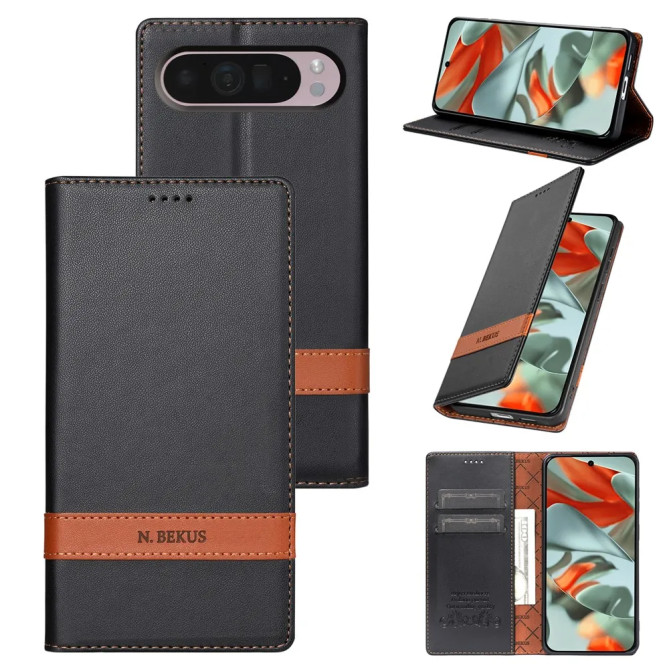 Housse Google Pixel 11 Pro XL N.BEKUS Rabat Flip Anti-RFID