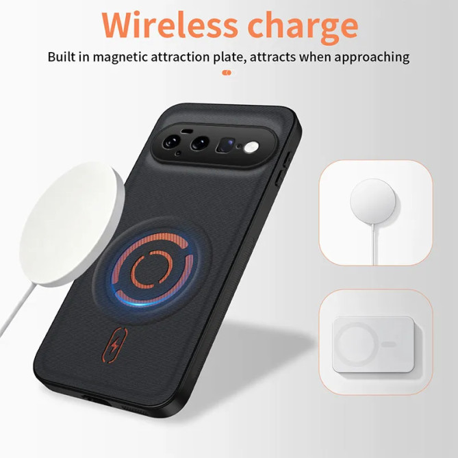 Coque Google Pixel 11 KJB Tissu Antidérapant Magnétique