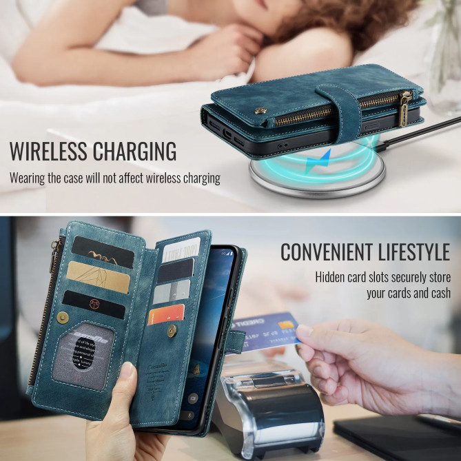 Housse Google Pixel 11 Pro XL C30 Portefeuille Zippé 10 Cartes