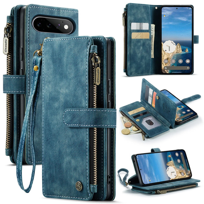 Housse Google Pixel 11 Pro / 11 C30 Portefeuille Zippé 10 Cartes