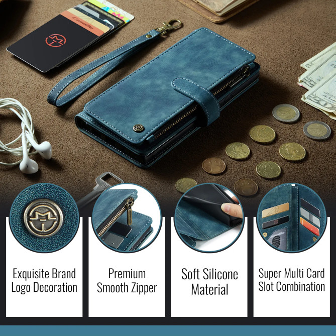 Housse Google Pixel 11 Pro / 11 C30 Portefeuille Zippé 10 Cartes