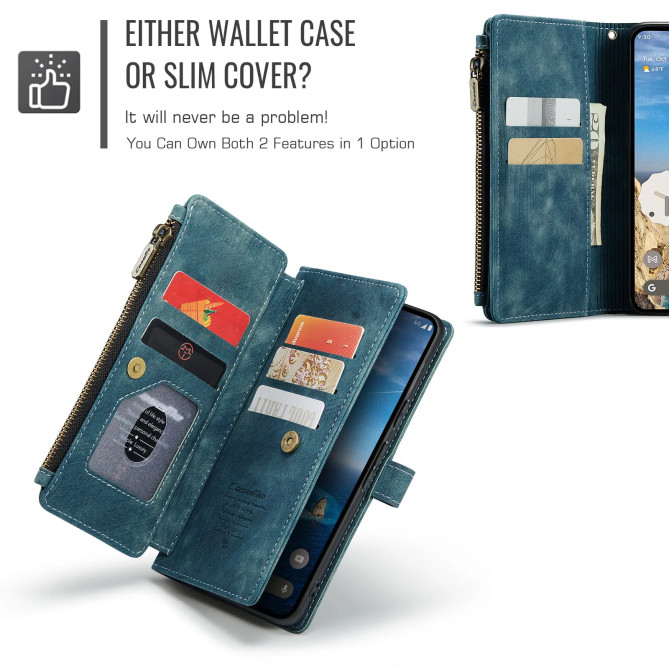 Housse Google Pixel 11 Pro / 11 C30 Portefeuille Zippé 10 Cartes