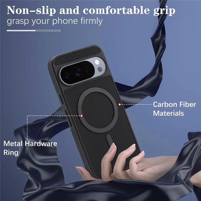 Coque Google Pixel 11 Pro XL Texture Carbone Antichoc Magnétique