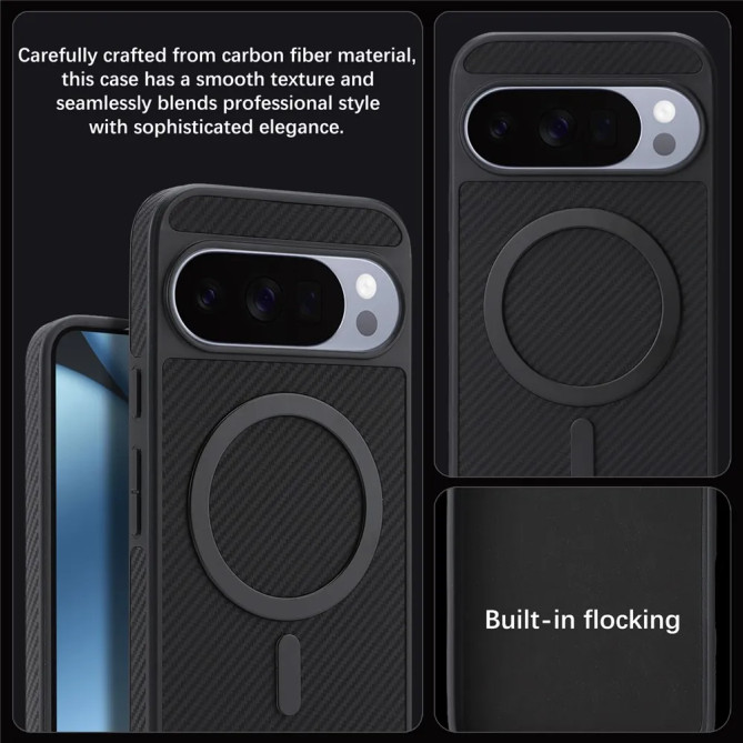 Coque Google Pixel 11 / 11 Pro Texture Carbone Antichoc Magnétique