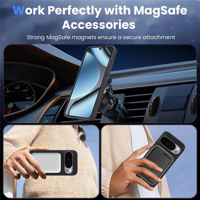 Coque Google Pixel 11 / 11 Pro Texture Carbone Antichoc Magnétique