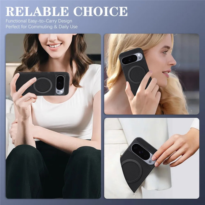 Coque Google Pixel 11 / 11 Pro Texture Carbone Antichoc Magnétique