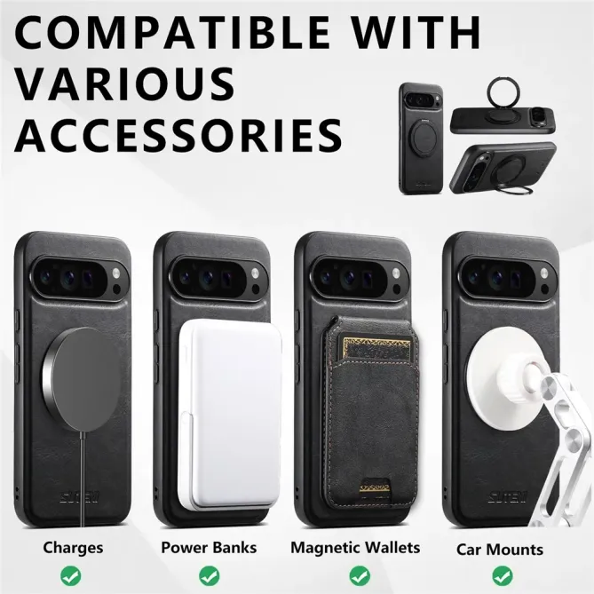 Coque Google Pixel 11 Pro SUTENI G3 magnétique avec anneau rotatif