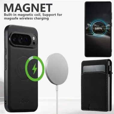 Coque Google Pixel 11 Pro SUTENI H19 avec porte-cartes magnétique 6 à 8 cartes