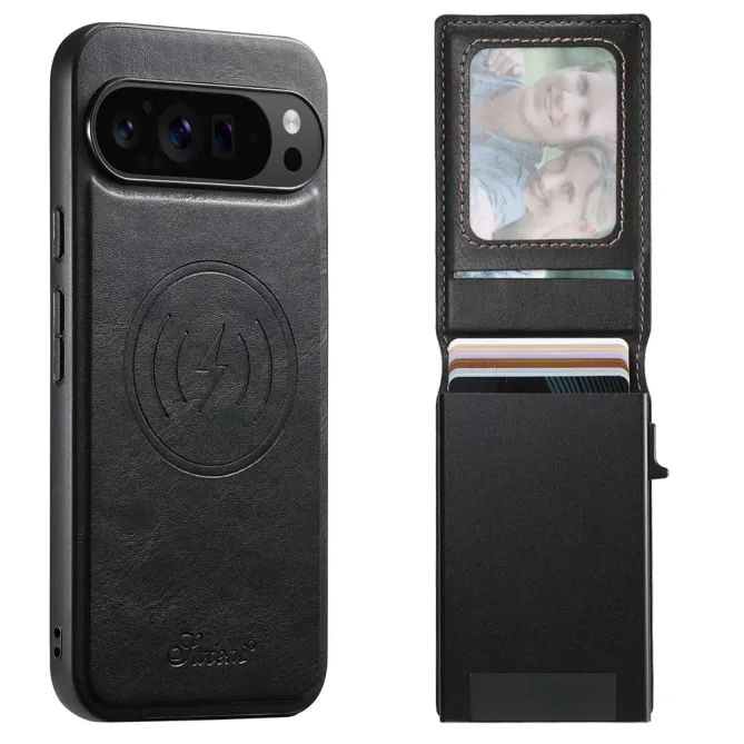 Coque Google Pixel 11 Pro SUTENI H19 lisse avec porte-cartes magnétique