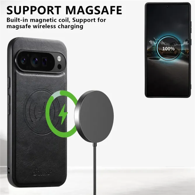 Coque Google Pixel 11 Pro SUTENI H19 lisse avec porte-cartes magnétique