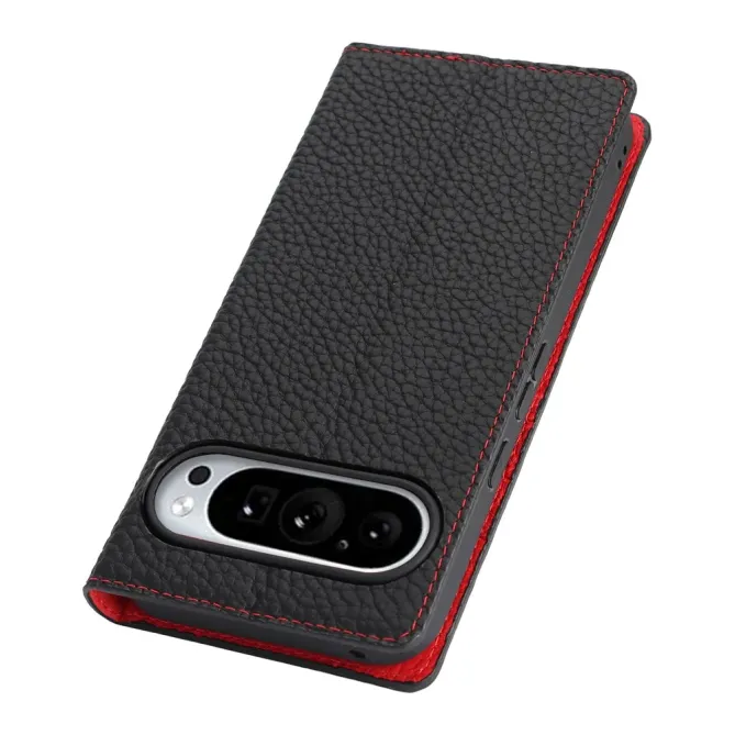 Housse Google Pixel 11 Pro XL en cuir véritable grainé