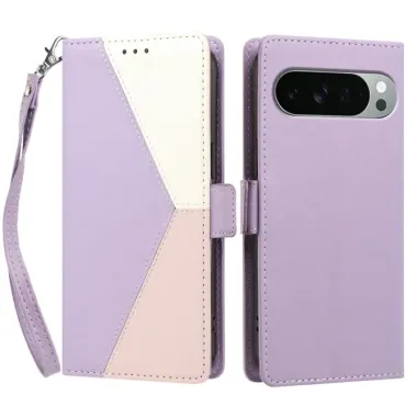 Housse Google Pixel 11 Pro XL tricolore anti-RFID avec dragonne
