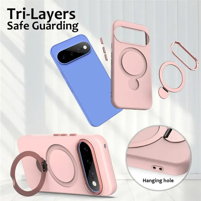 Coque Google Pixel 11 / 11 Pro magnétique avec anneau-support rotatif