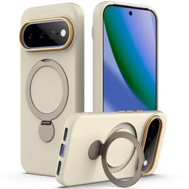 Coque Google Pixel 11 Pro XL magnétique avec anneau-support rotatif