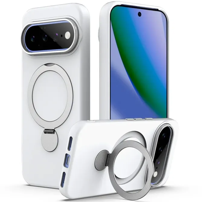 Coque Google Pixel 11 Pro XL magnétique avec anneau-support rotatif