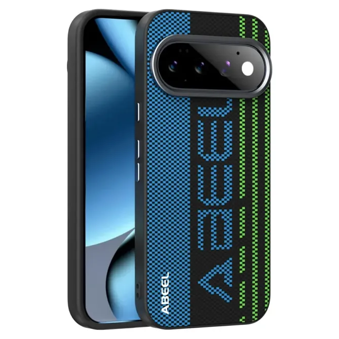 Coque Google Pixel 11 Pro ABEEL magnétique trame tech bleue