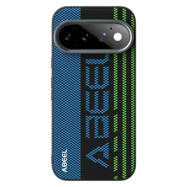 Coque Google Pixel 11 Pro magnétique trame tech bleue
