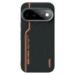 Coque Google Pixel 11 Pro ABEEL magnétique liseré orange carbone