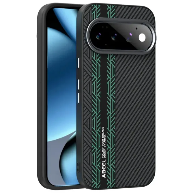 Coque Google Pixel 11 Pro ABEEL magnétique ligne orange verticale