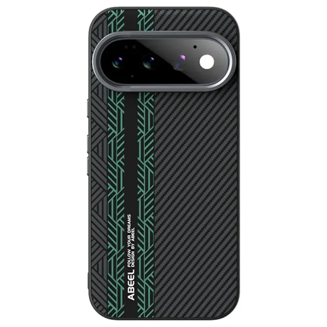 Coque Google Pixel 11 Pro ABEEL magnétique ligne orange verticale