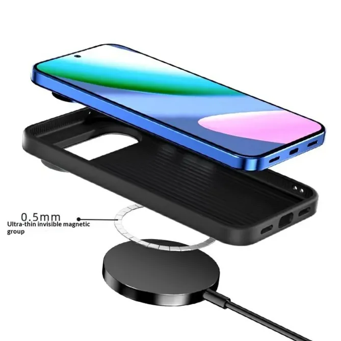 Coque Google Pixel 11 Pro ABEEL magnétique ligne orange verticale