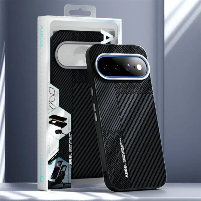 Coque Google Pixel 11 Pro ABEEL magnétique ligne orange verticale