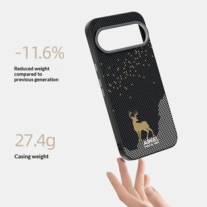 Coque Google Pixel 11 Pro ABEEL magnétique cerf doré