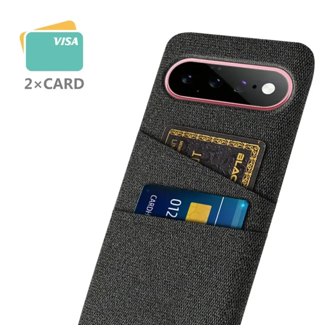 Coque Google Pixel 11 / 11 Pro textile à deux compartiments cartes