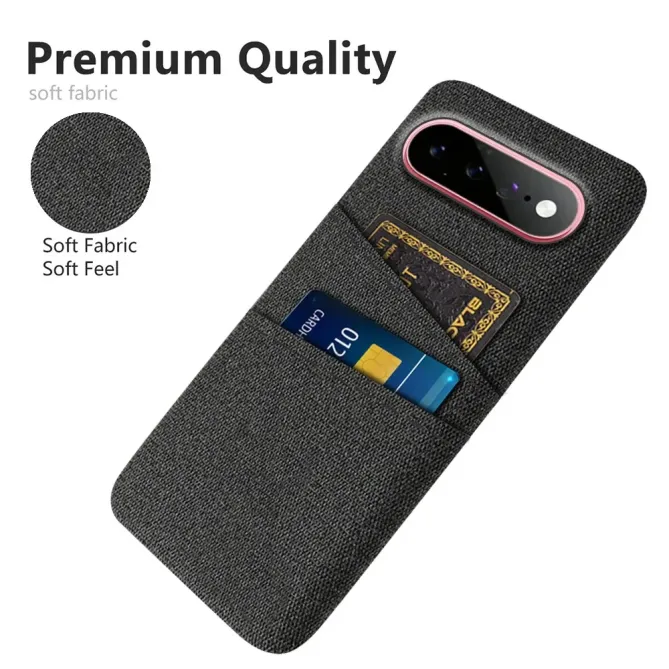 Coque Google Pixel 11 / 11 Pro textile à deux compartiments cartes